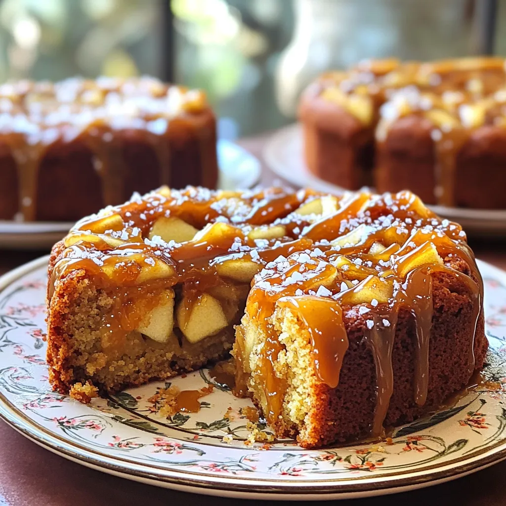 Bakery-Style Salted Caramel Apple Cake Delight