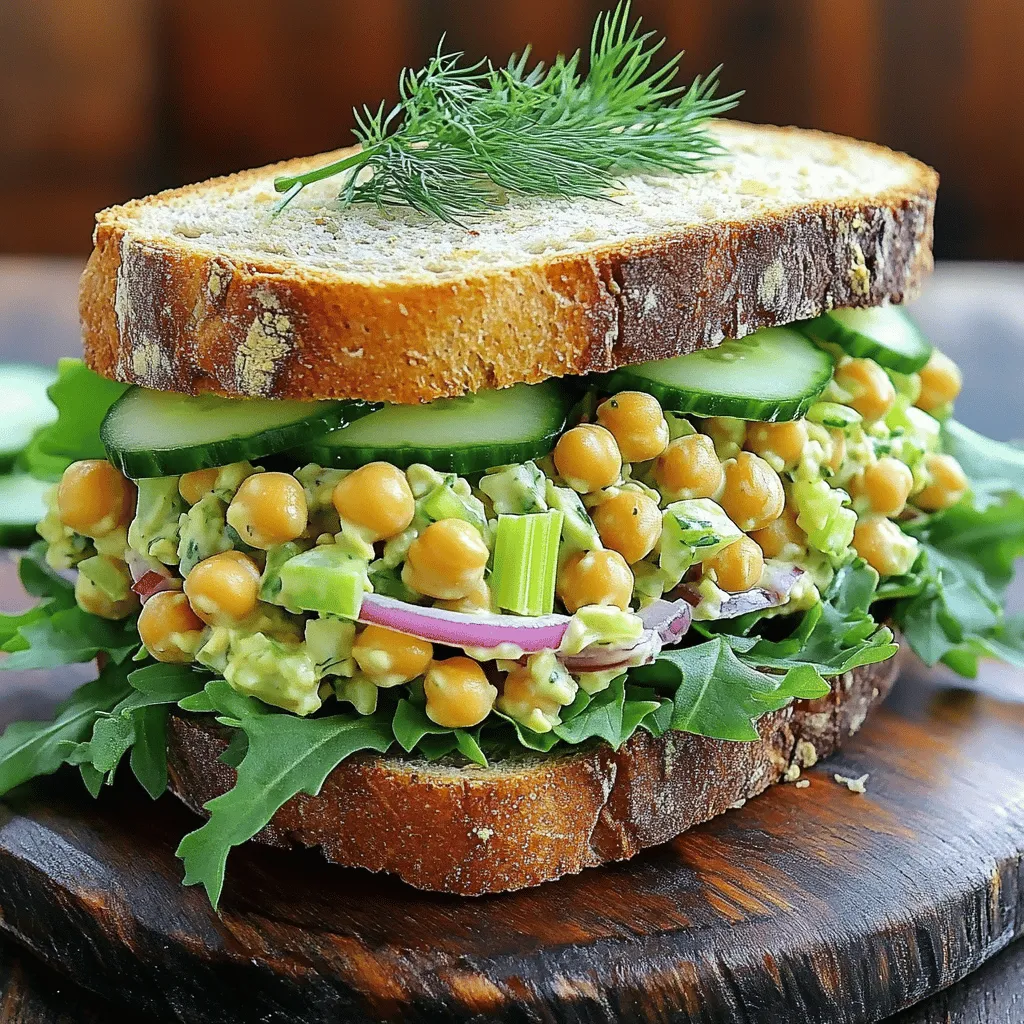 Vegan Chickpea Salad Sandwich Fresh and Flavorful Meal
