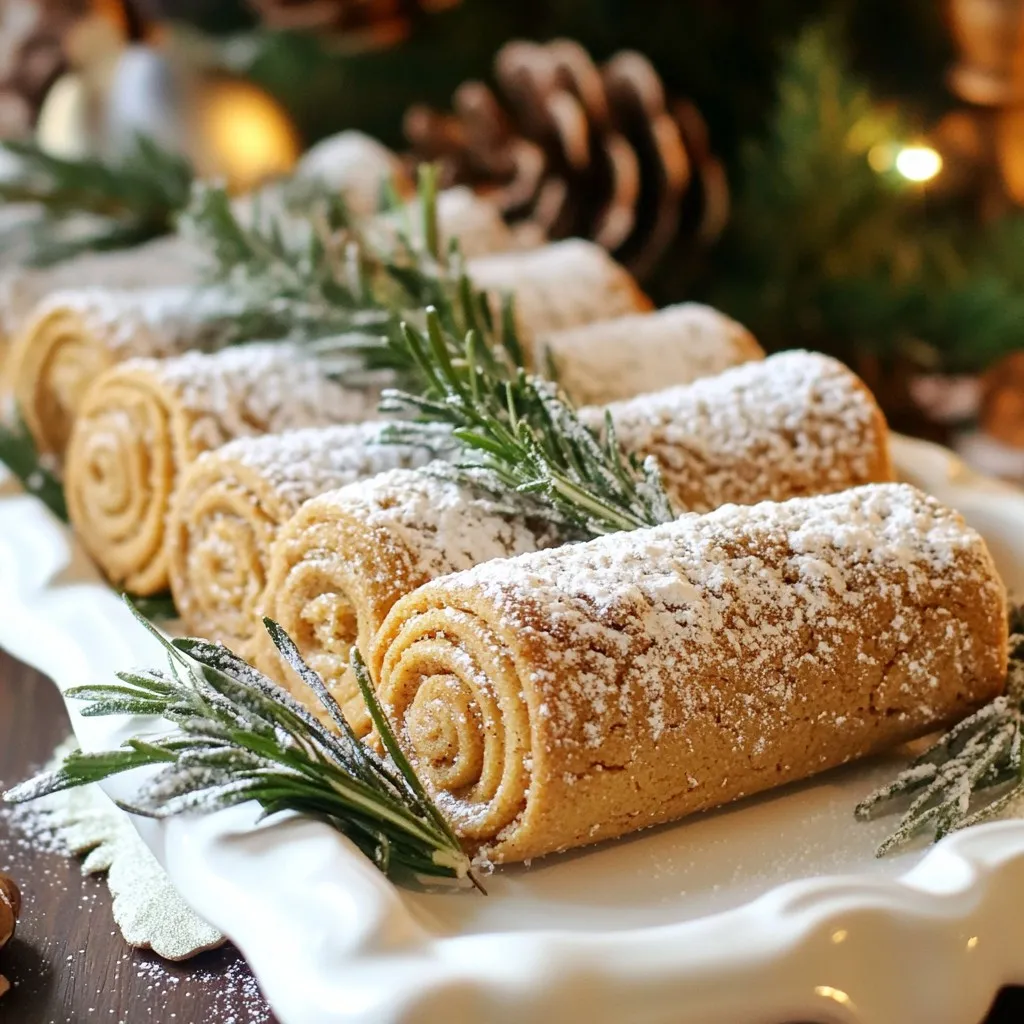 Gingerbread Yule Log Cookies Festive Holiday Treat