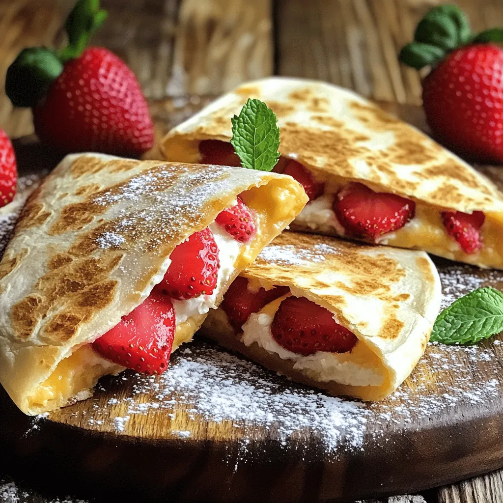 Strawberry Cream Cheese Quesadillas Delightful Treat