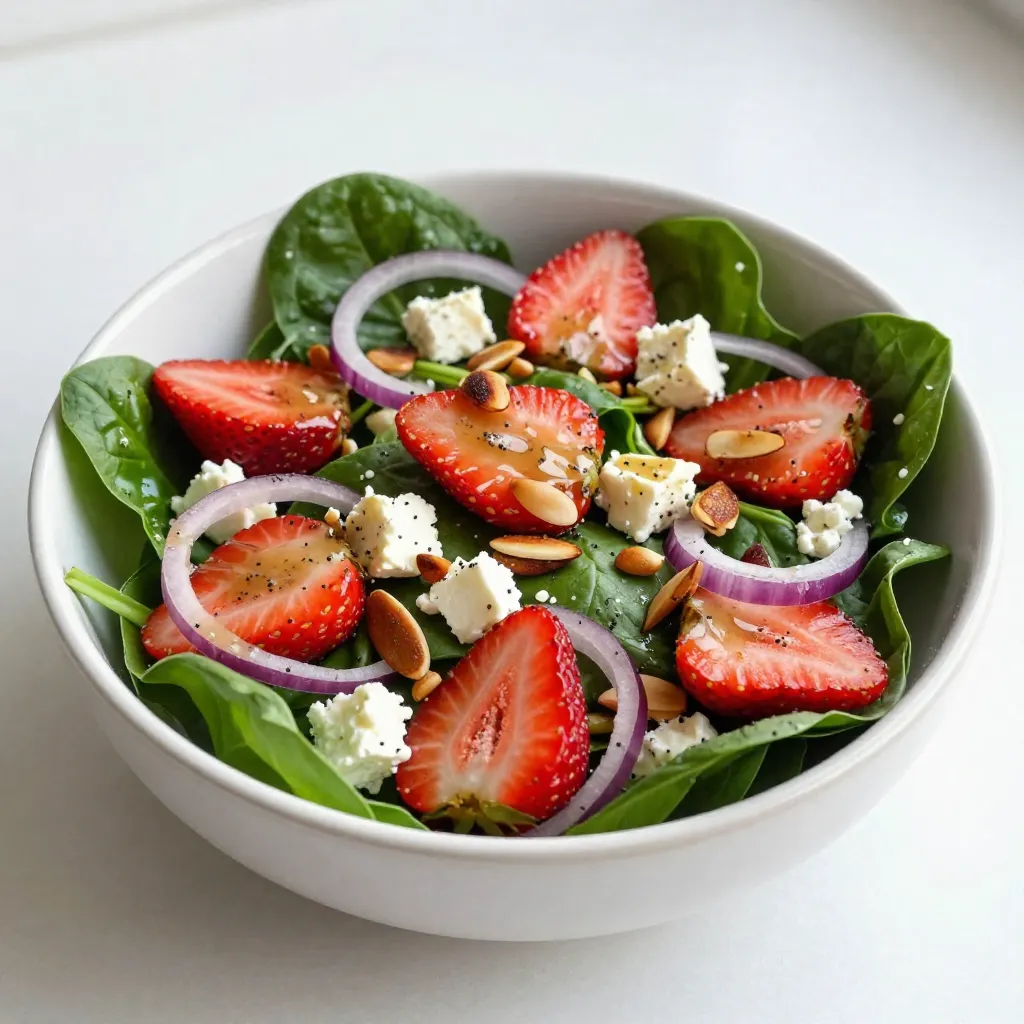 Strawberry Spinach Salad with Poppyseed Dressing Delight