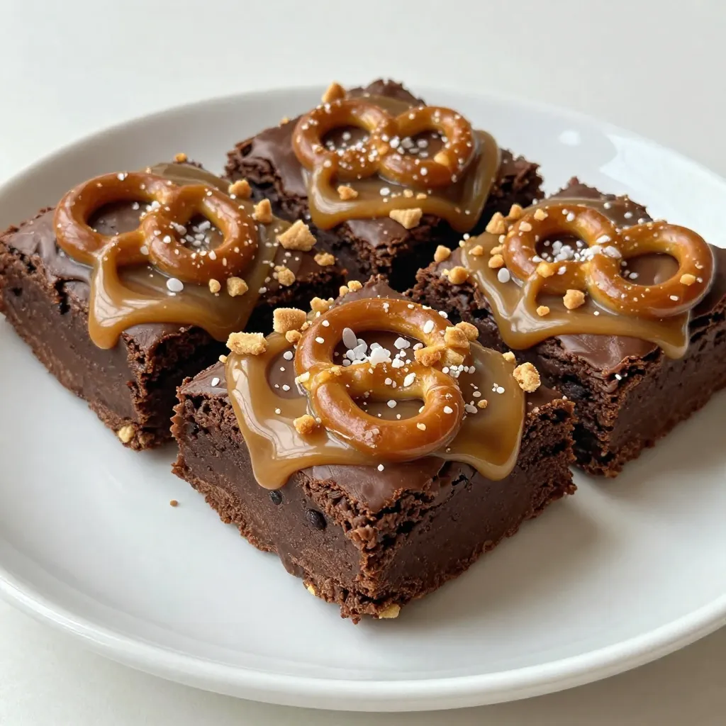 Salted Caramel Pretzel Brownies Tasty and Easy Recipe