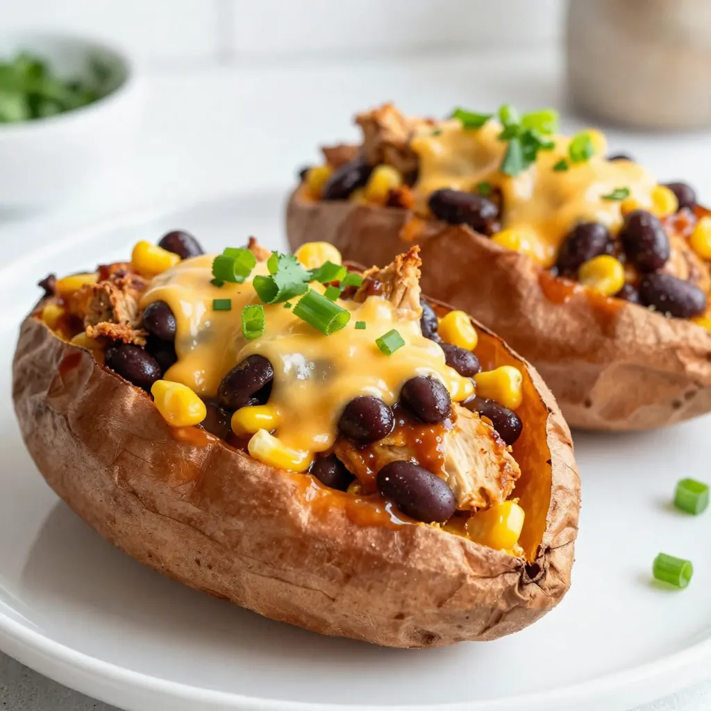 BBQ Chicken Stuffed Sweet Potatoes Flavorful Delight