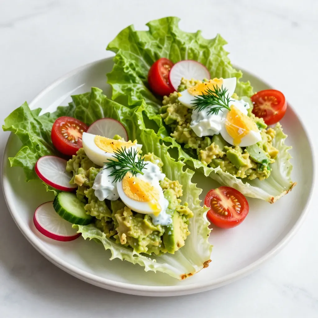 Avocado Egg Salad Lettuce Wraps Simple and Healthy