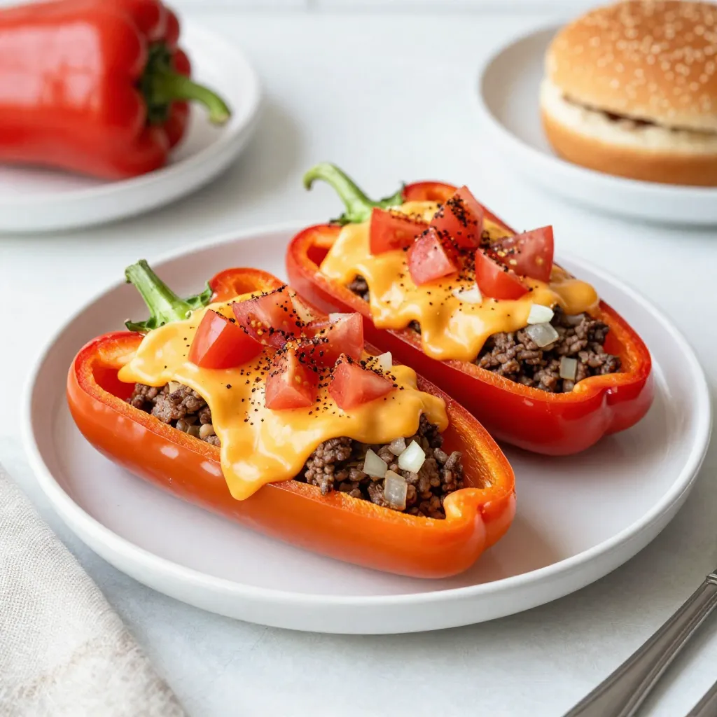 Cheeseburger Stuffed Peppers Flavorful and Easy Meal