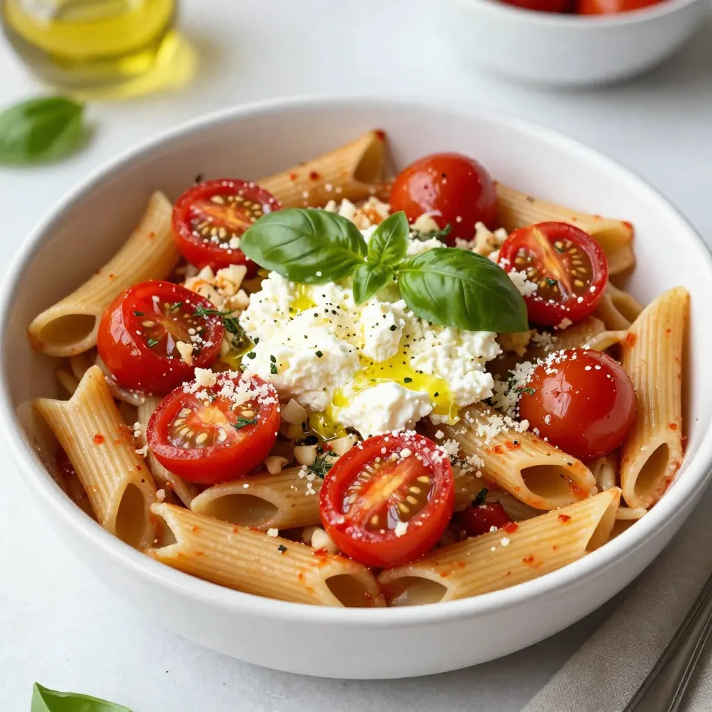 Baked Feta Tomato Pasta Simple and Tasty Dish