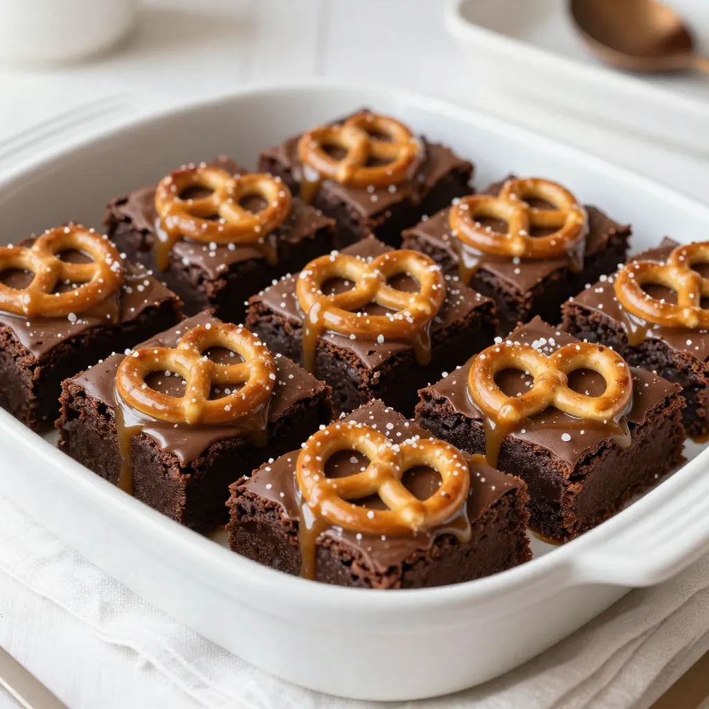 Salted Caramel Pretzel Brownies Irresistible Delight