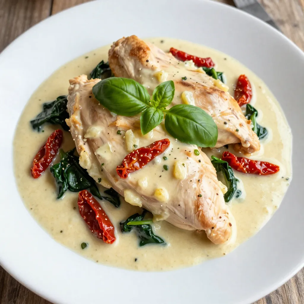 Creamy Garlic Tuscan Chicken Easy Dinner Recipe