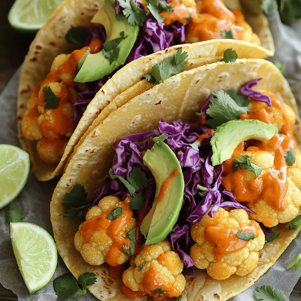 Vegan Buffalo Cauliflower Tacos Flavorful and Easy Recipe