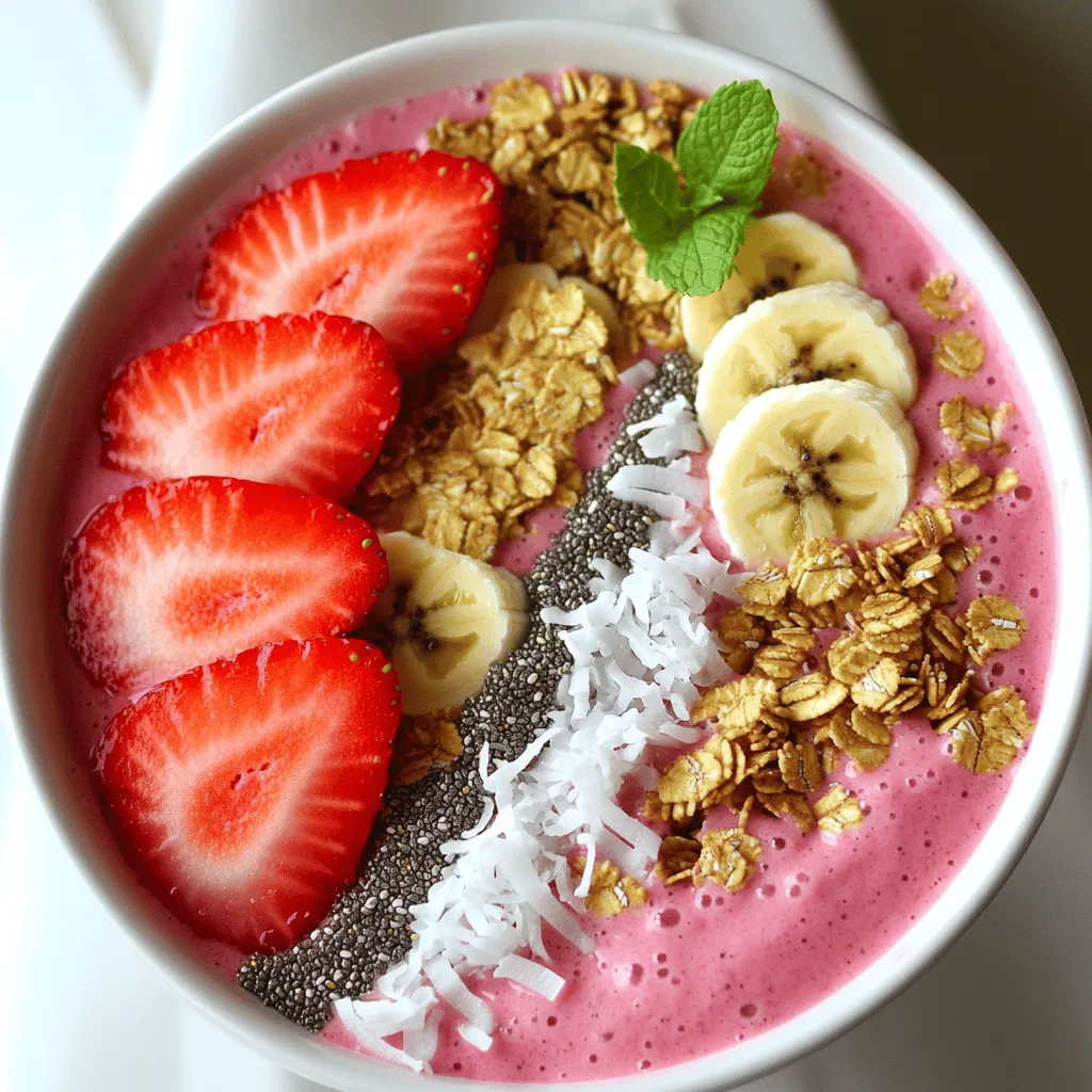 Strawberry Banana Smoothie Bowl Delicious and Nutritious