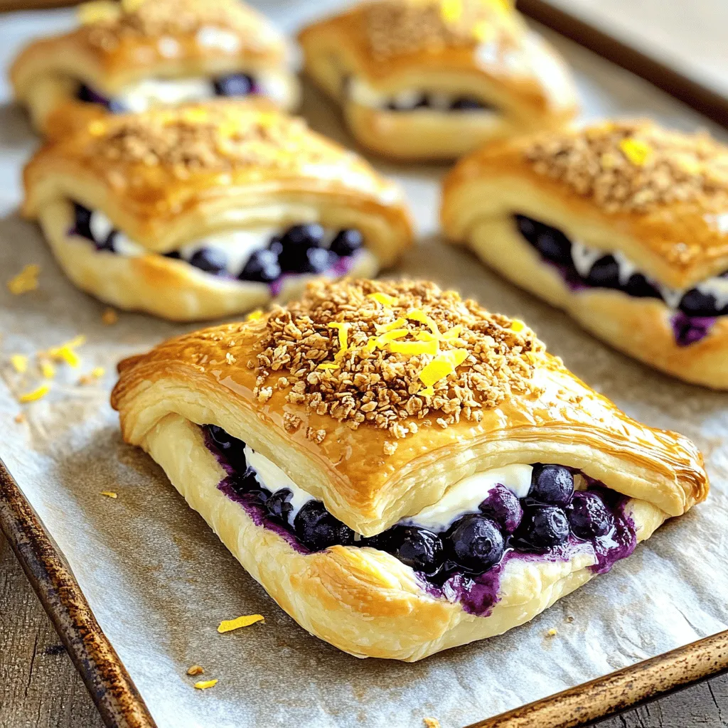 Wild Blueberry Coffee Cake Danishes Delightful Treat