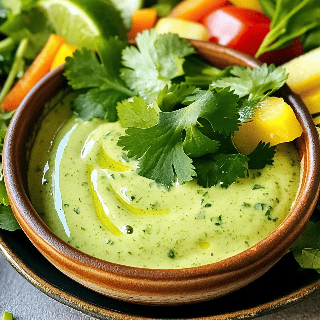 Creamy Cilantro Lime Dressing Fresh and Flavorful Mix