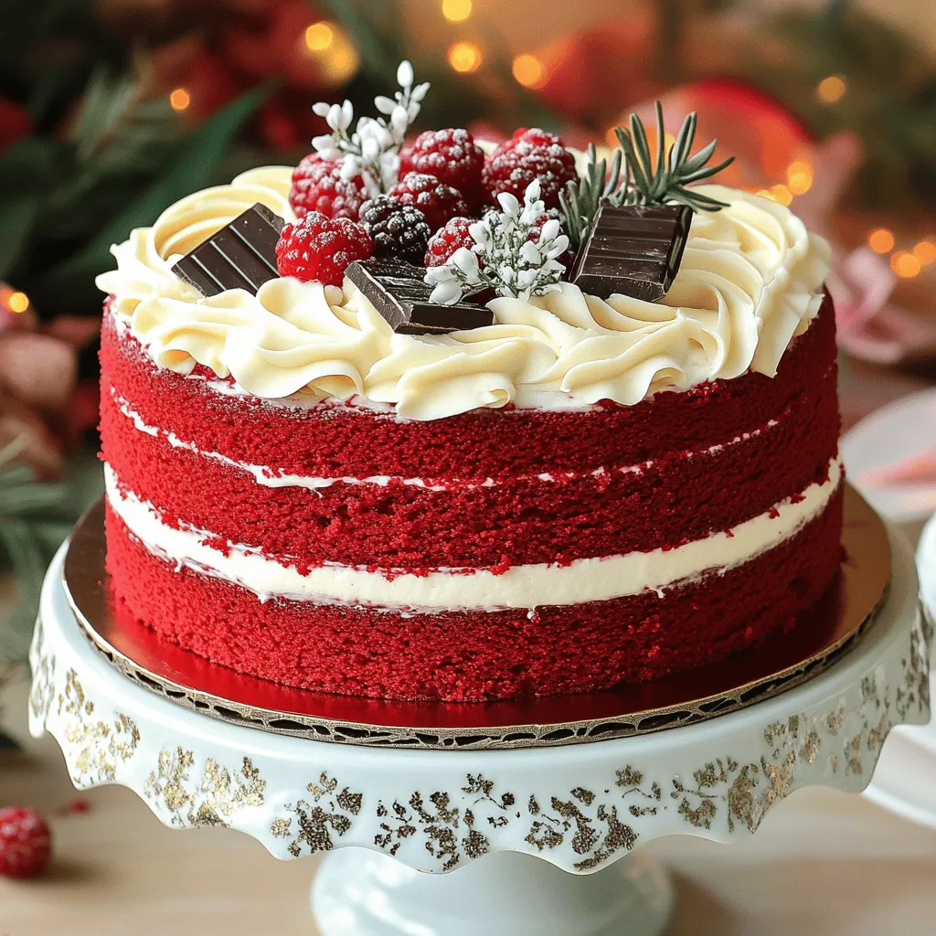 - 2 ½ cups all-purpose flour - 1 ½ cups granulated sugar - 1 teaspoon baking soda - 1 teaspoon baking powder - 1 teaspoon salt - 1 tablespoon cocoa powder - 1 ½ cups vegetable oil - 1 cup buttermilk, at room temperature - 2 large eggs, at room temperature - 2 tablespoons red food coloring - 1 teaspoon vanilla extract - 1 teaspoon white vinegar