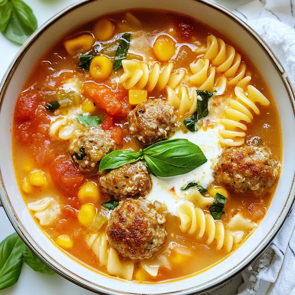 Creamy Italian Meatball Soup Comforting and Rich Dish