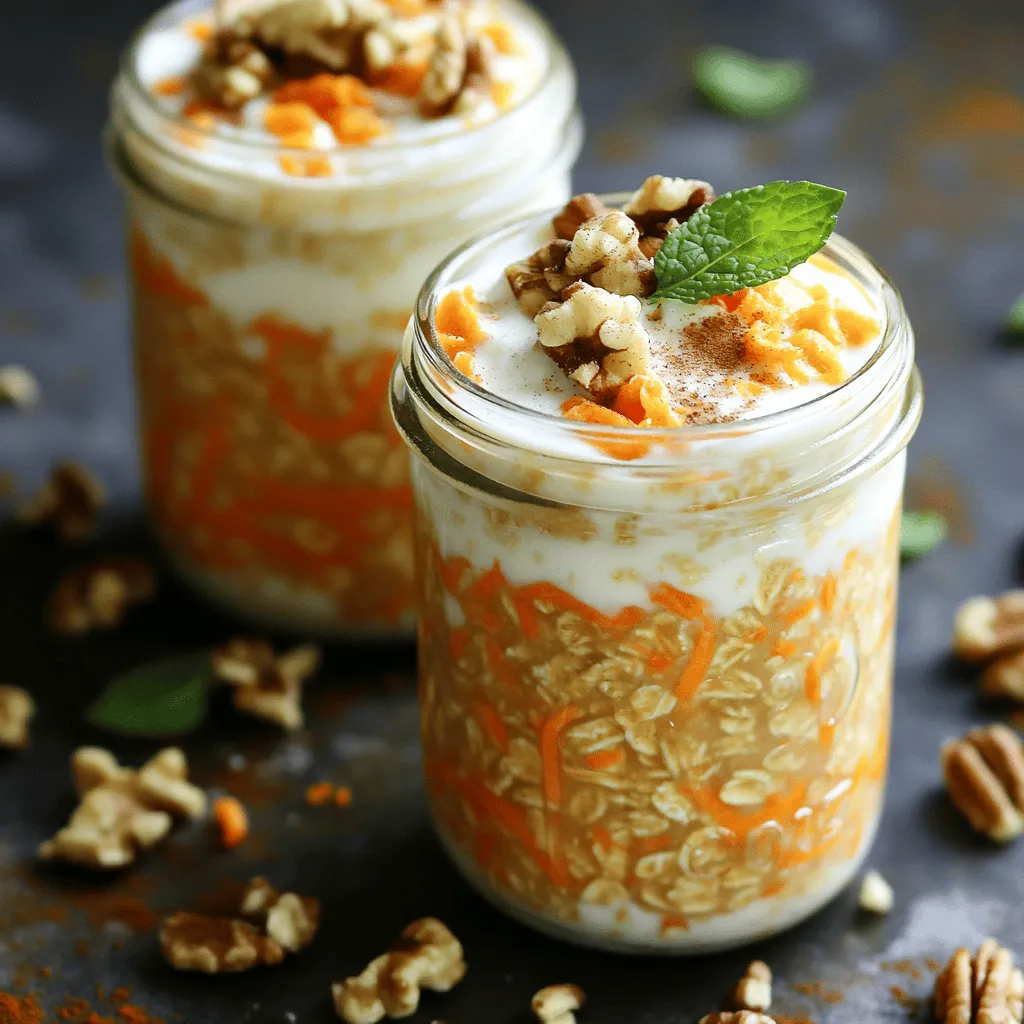 Carrot Cake Overnight Oats Tasty Breakfast Delight