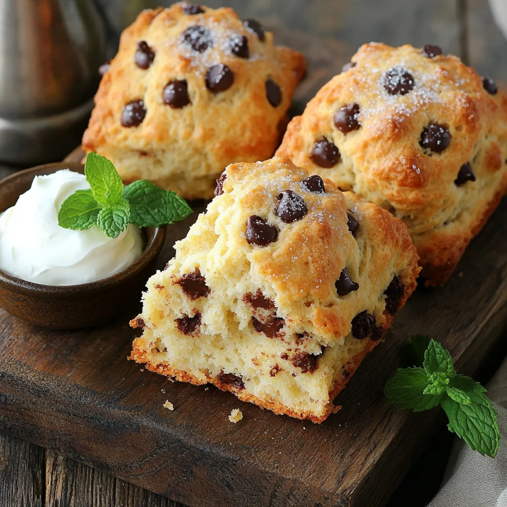 Bakery-Style Chocolate Chip Scones Easy and Delicious