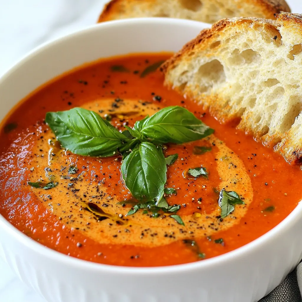One-Pot Creamy Tomato Basil Soup Rich and Flavorful Dish