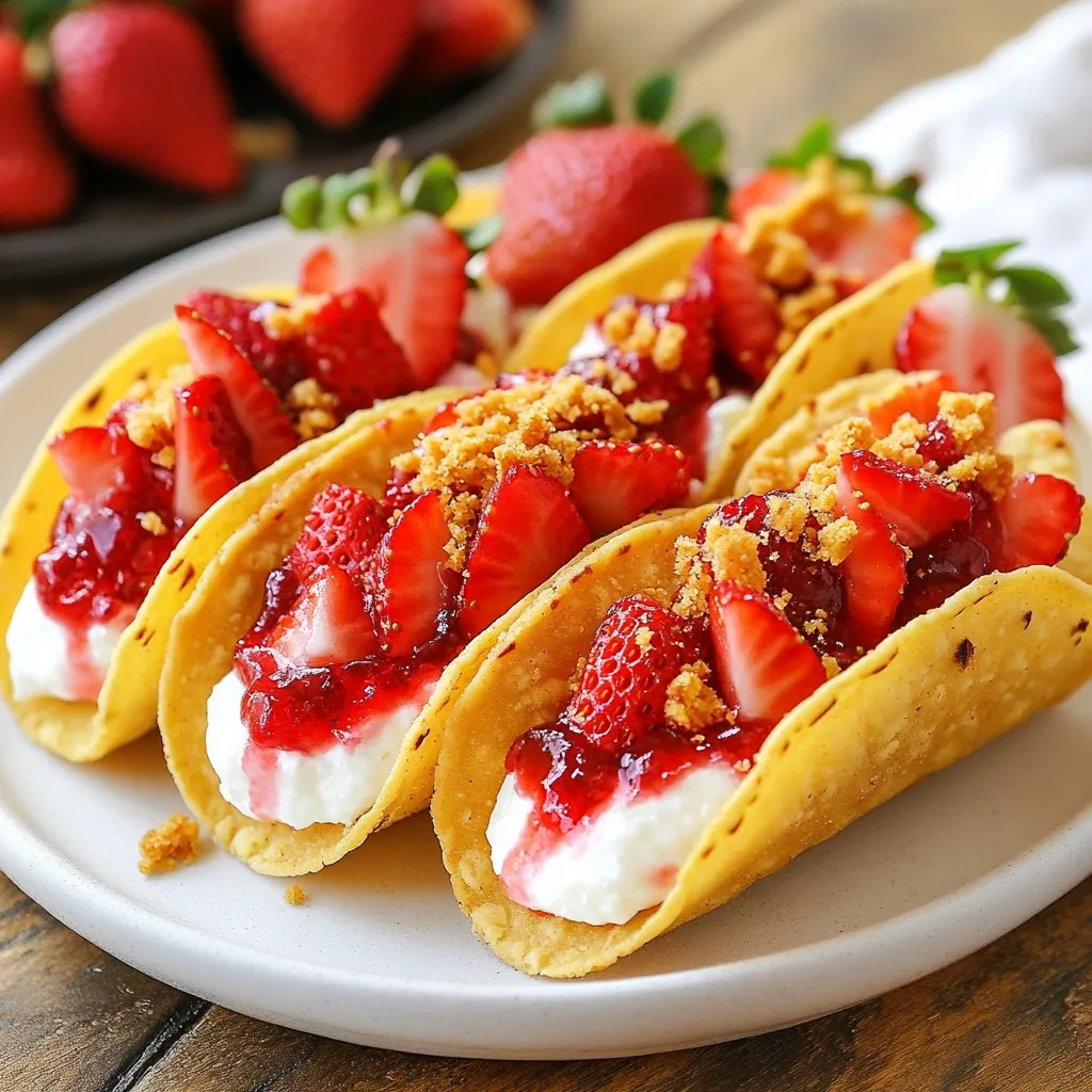 Strawberry Crunch Cheesecake Tacos Simple and Sweet Treat