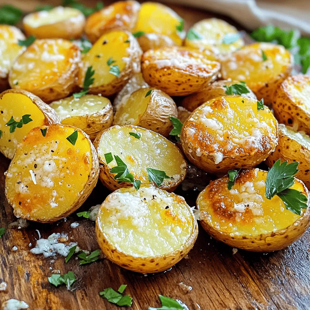 Garlic Parmesan Roasted Potatoes Crispy and Delicious