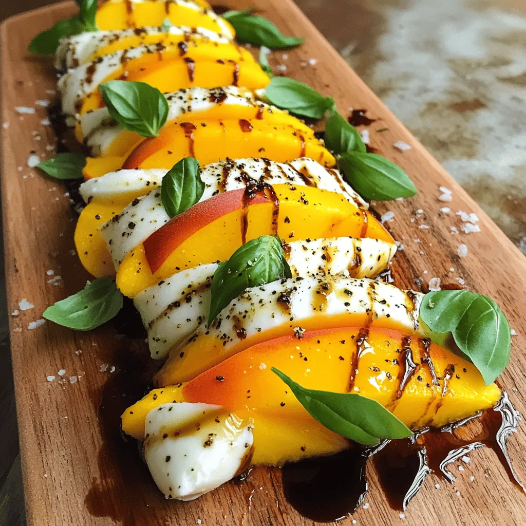 Peach Caprese Salad Flavorful Summer Delight