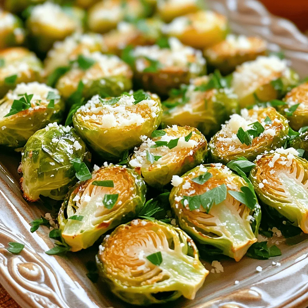 Garlic Parmesan Roasted Brussels Sprouts Simple Treat