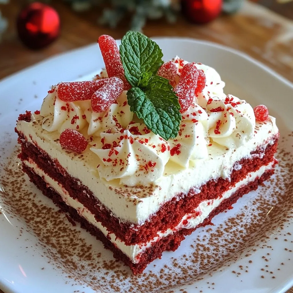 Red Velvet Christmas Lasagna Dessert Delight
