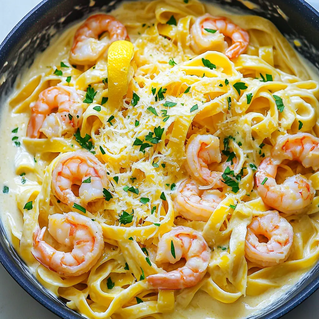 One-Pan Creamy Lemon Butter Shrimp Pasta Recipe
