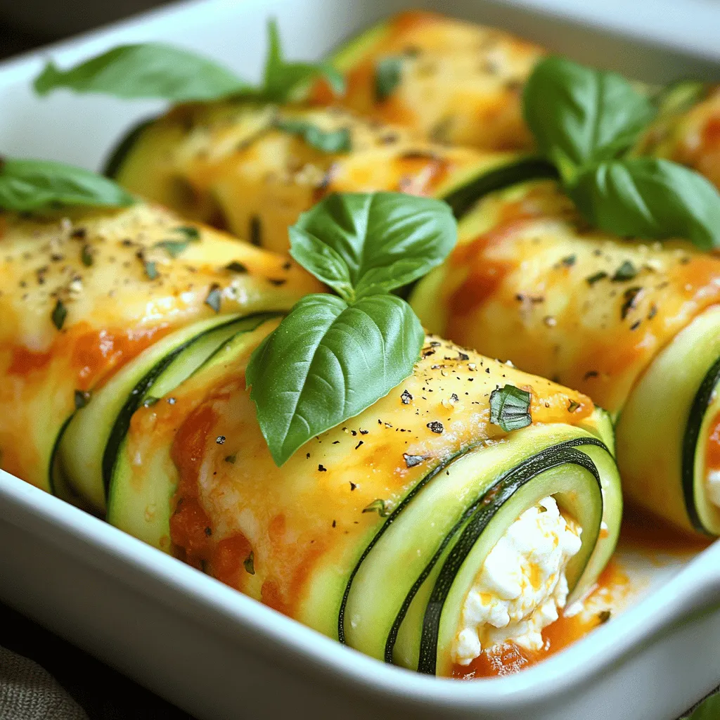 Zucchini Lasagna Roll Ups Healthy Comfort Meal