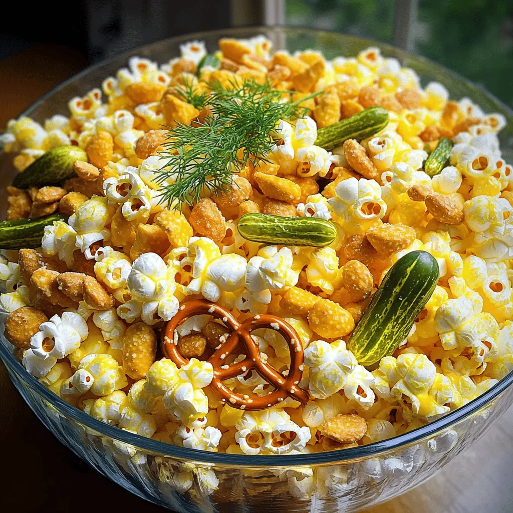 Pickle Popcorn Snack Mix Tasty and Crunchy Treat