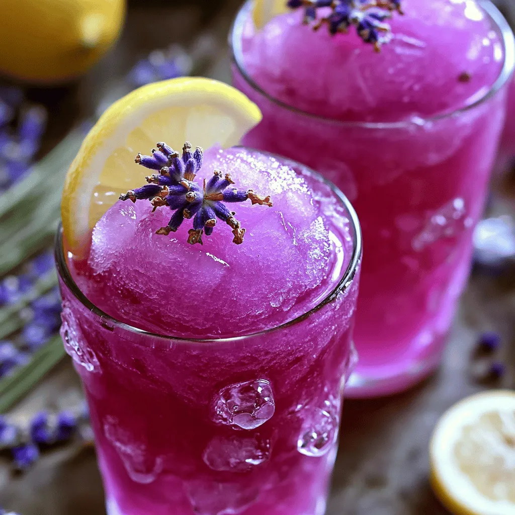 Lavender Earl Grey Slush Refreshing Frosty Drink