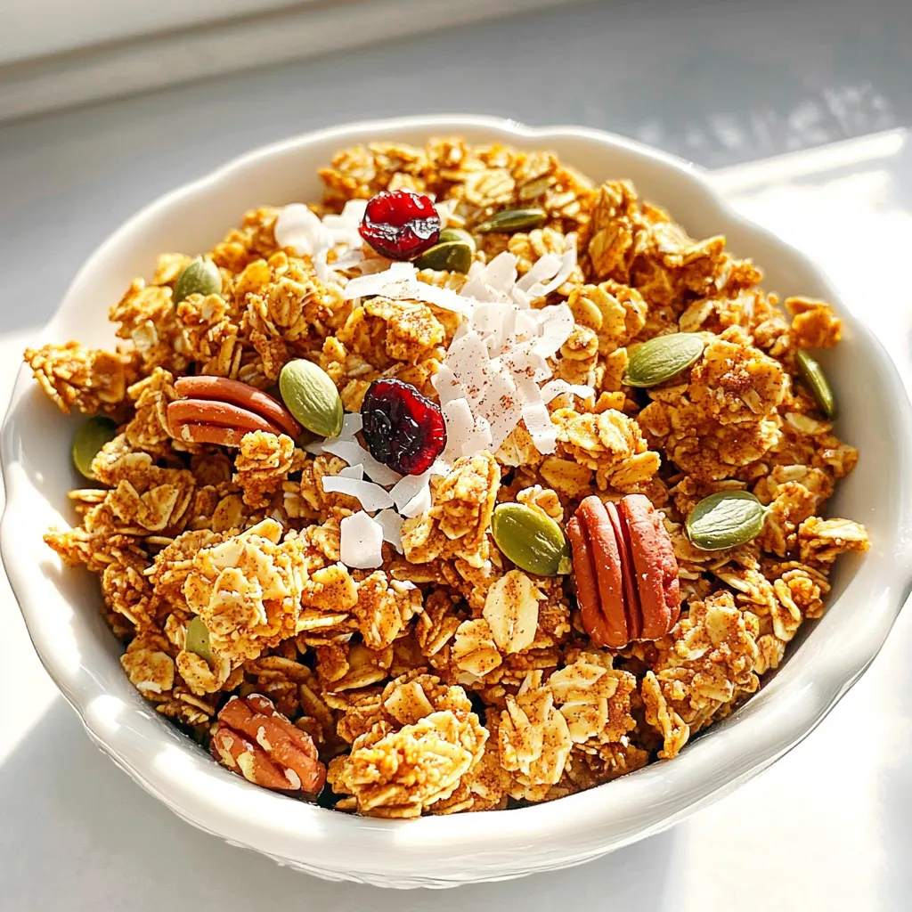 Pumpkin Spice Granola with Pecans Crunchy Delight