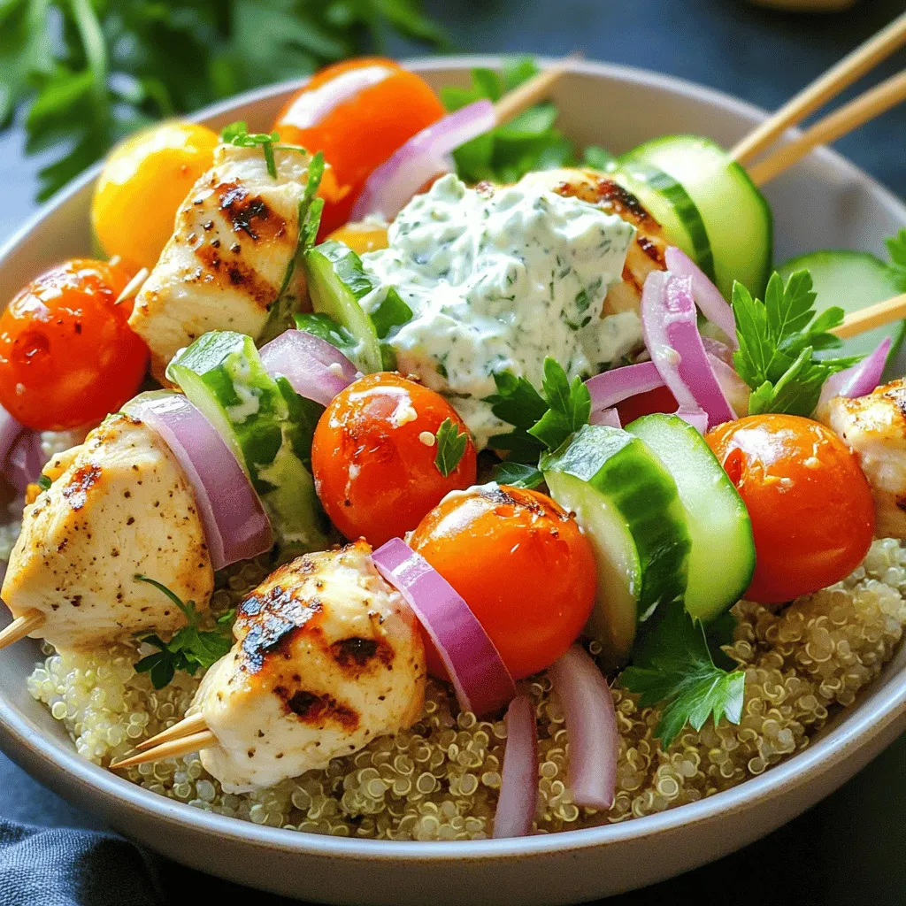 Greek Chicken Souvlaki Bowls Simple and Flavorful Meal