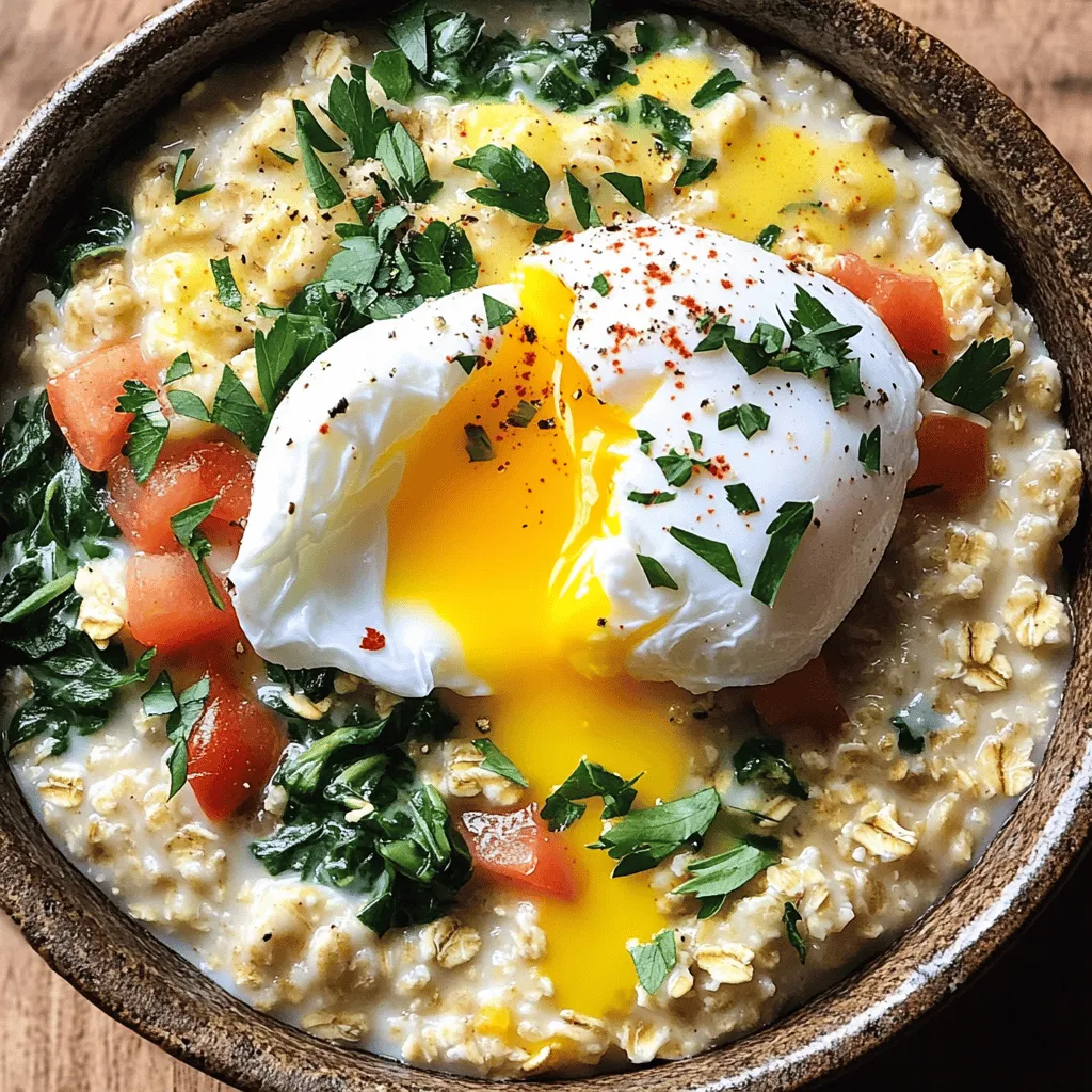 Savory Oatmeal with Egg Nutritious Breakfast Idea