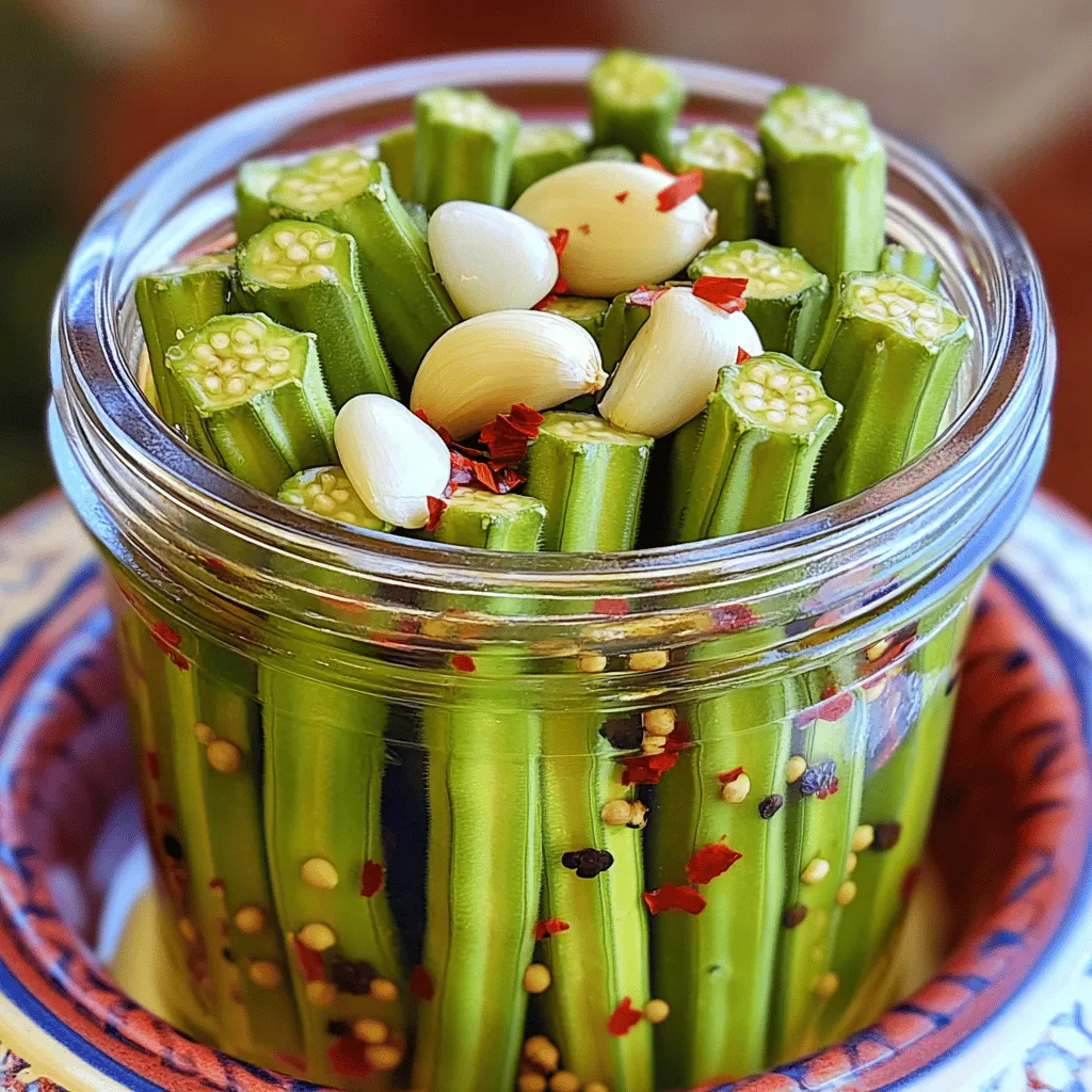 Spicy Garlic Pickled Okra Crunchy and Zesty Treat