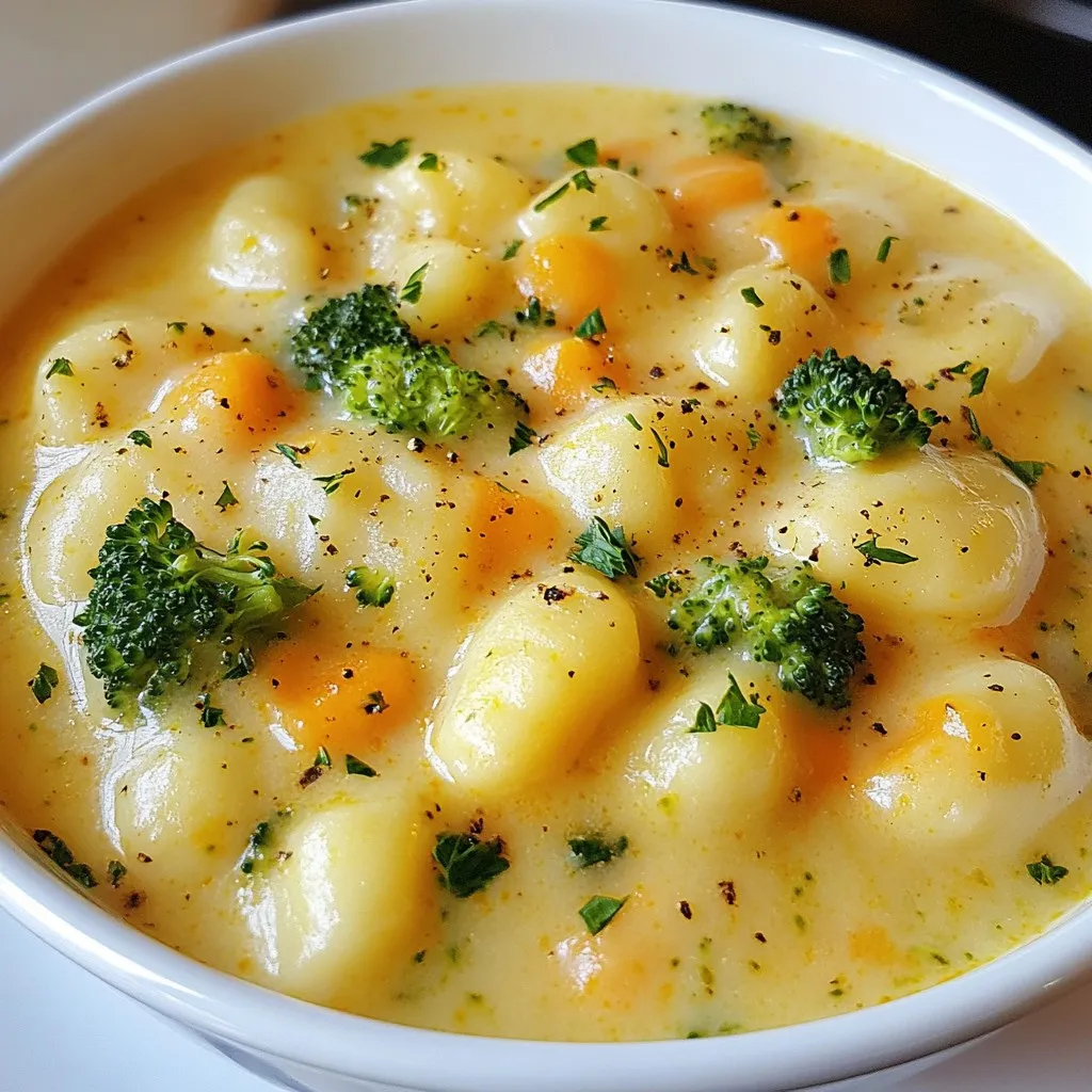 Cheddar Gnocchi Soup Cozy and Comforting Delight