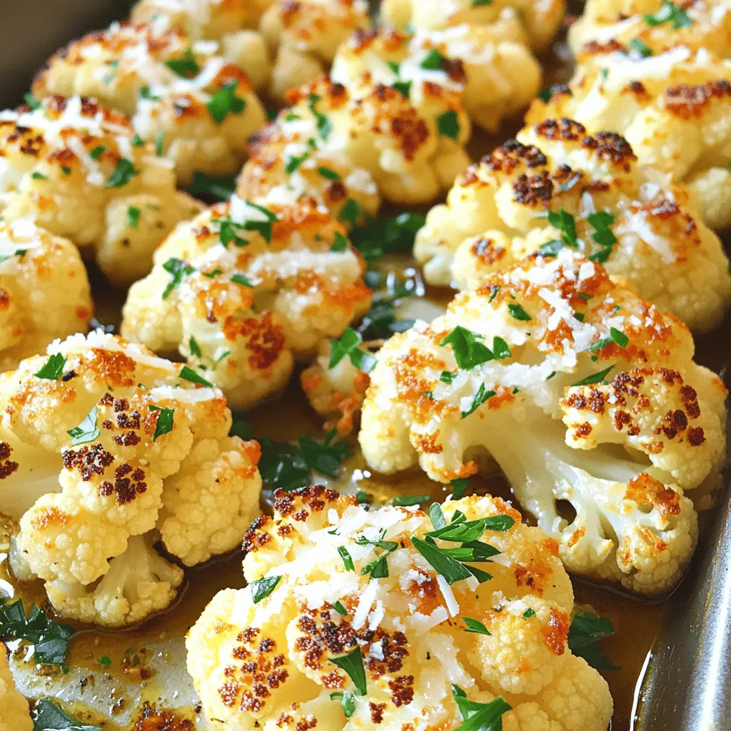 Garlic Parmesan Roasted Cauliflower Tasty Side Dish