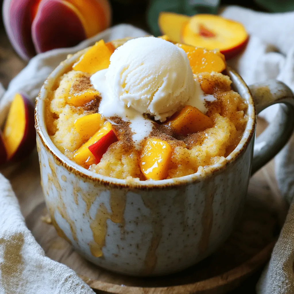 Peach Cobbler Mug Cake Simple and Quick Treat