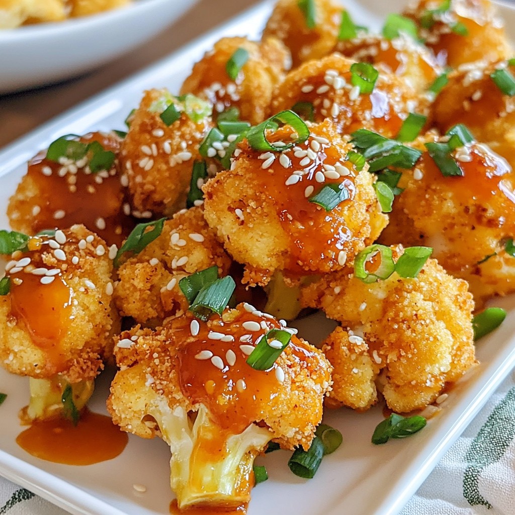 Sweet Chili Cauliflower Bites Crispy and Delicious Snack
