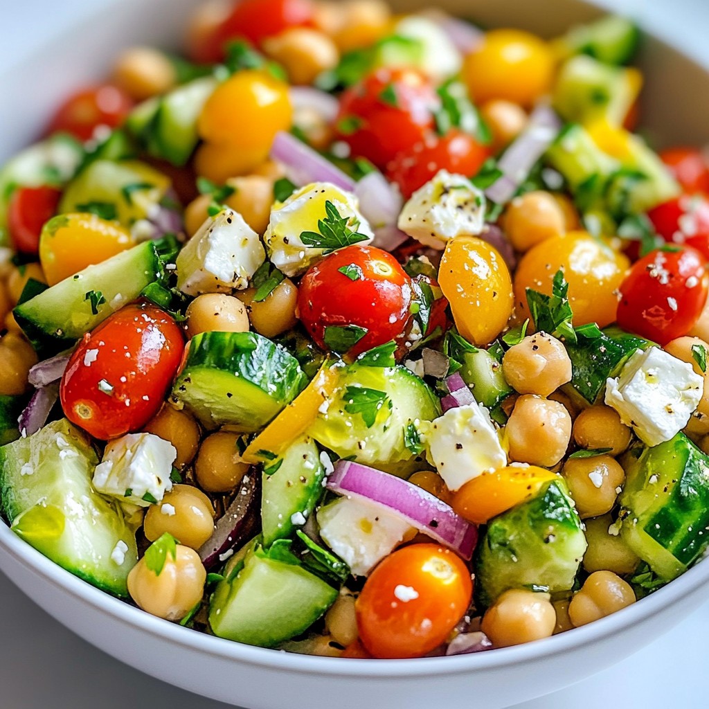 Avocado Feta Chickpea Salad Fresh and Nutritious Meal