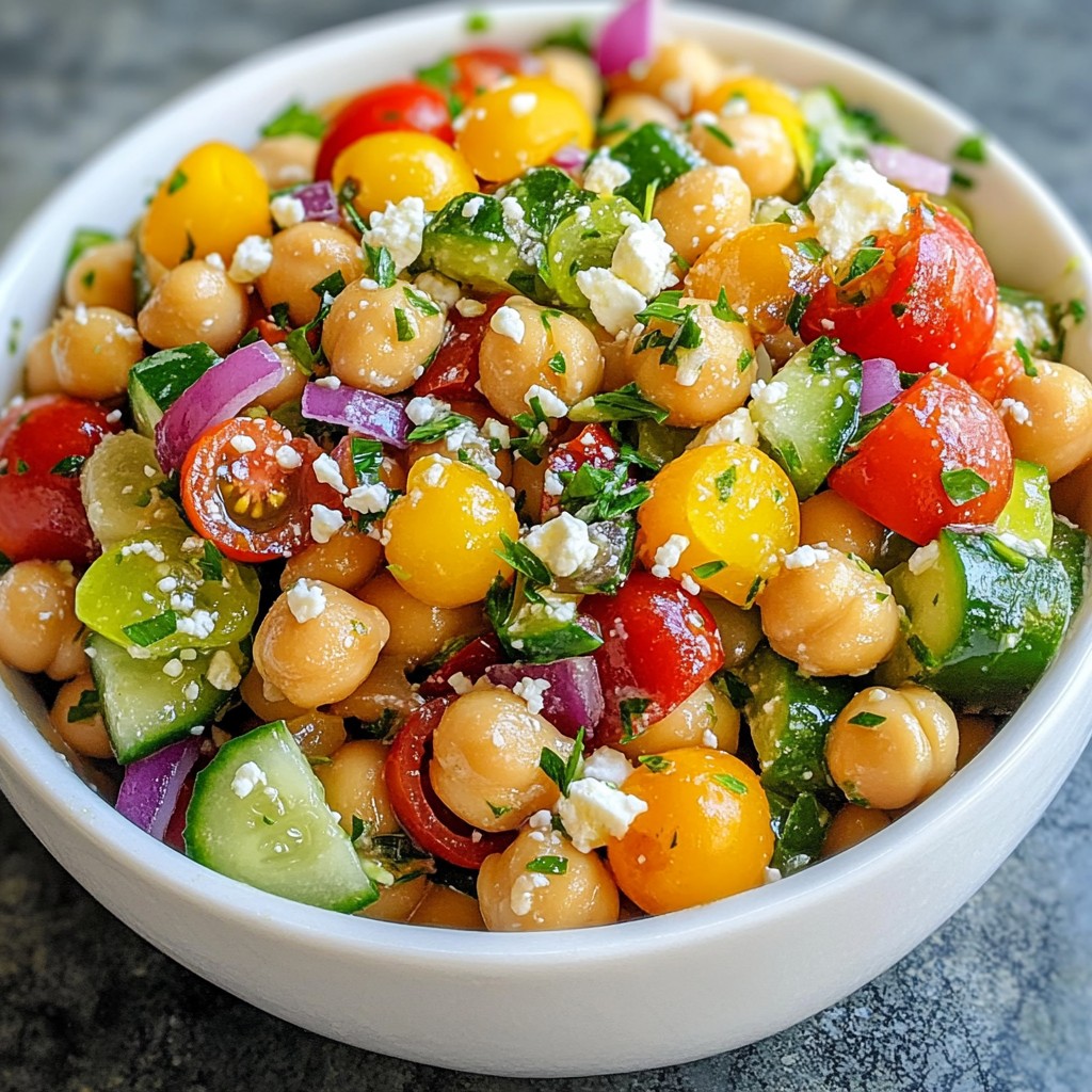 Mediterranean Chickpea Salad Fresh and Flavorful Dish