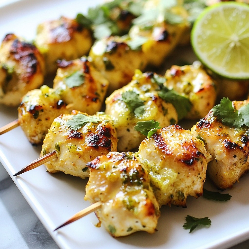 Coconut Lime Chicken Skewers Delightful Grilled Dinner
