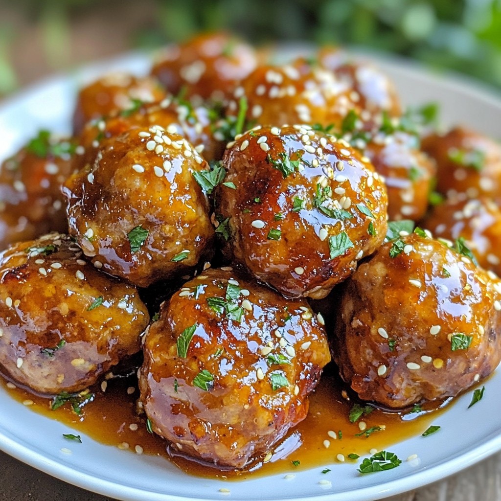 Honey Garlic Glazed Meatballs Tasty and Easy Recipe