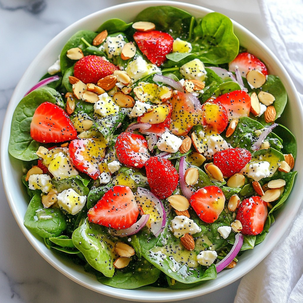 Strawberry Spinach Poppy Seed Salad Fresh and Flavorful