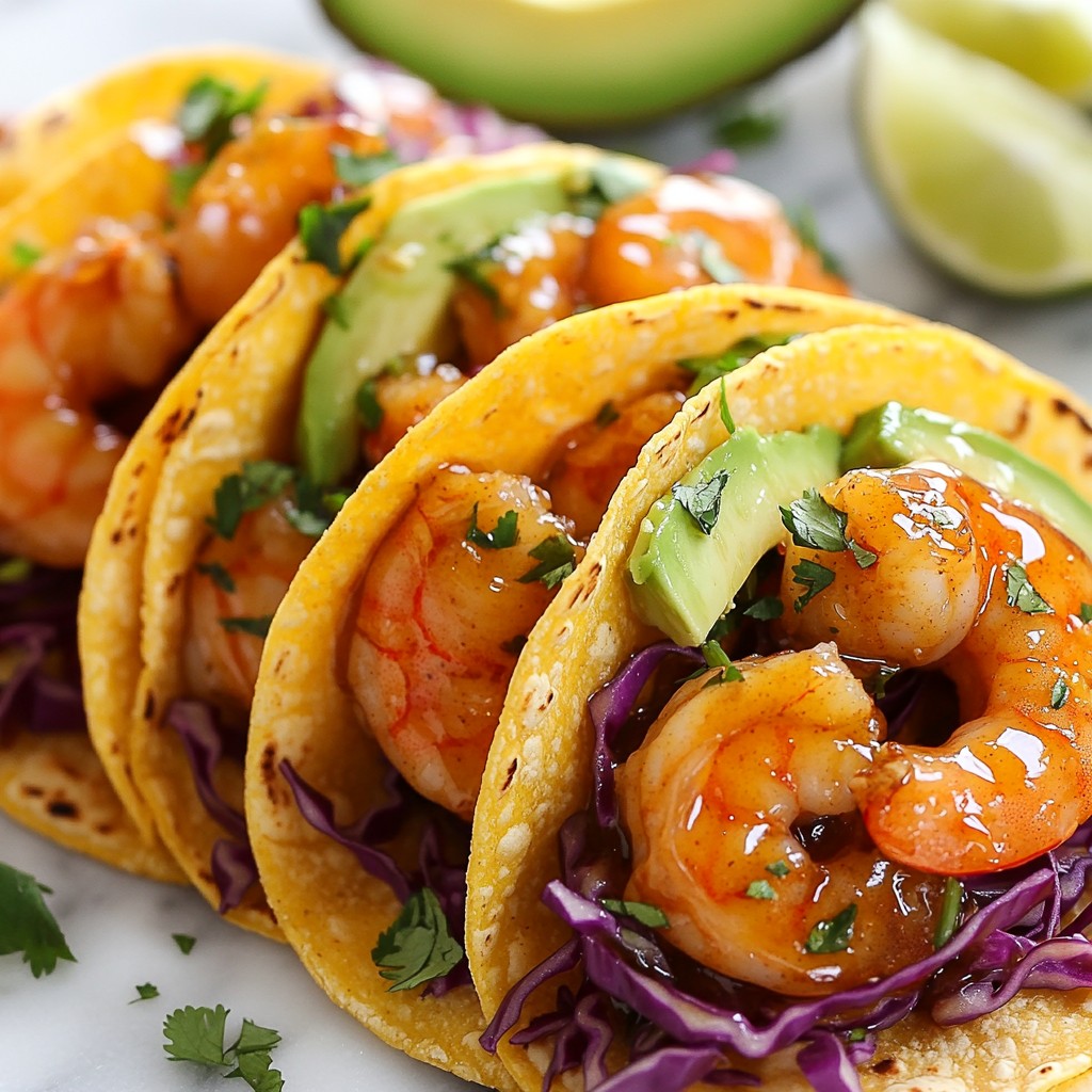 Spicy Honey Garlic Shrimp Tacos Flavorful Dinner Treat