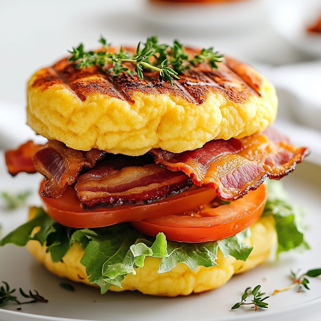 Keto Cloud Bread BLT Tasty Low-Carb Delight