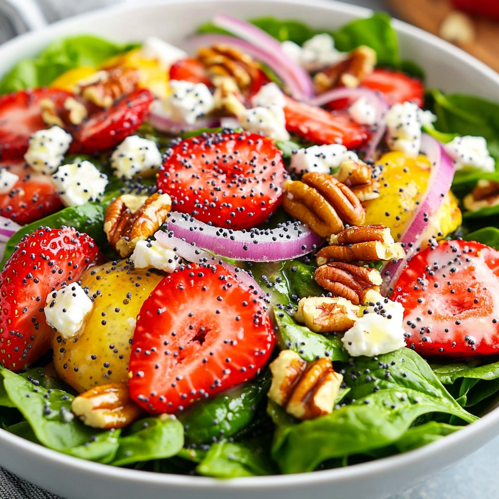 Strawberry Spinach Poppy Seed Salad Fresh and Flavorful