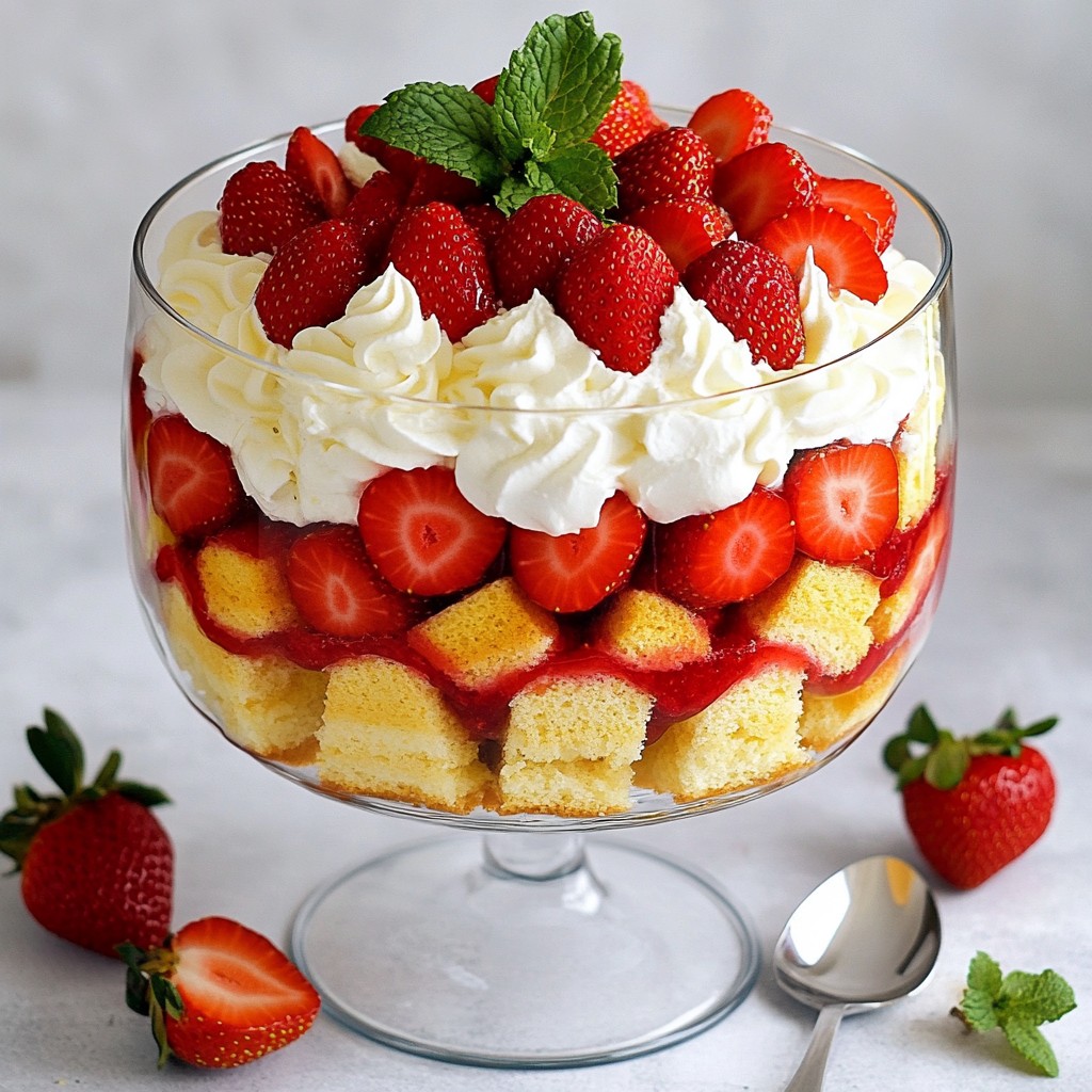 Strawberry Shortcake Trifle Delightful Layered Dessert
