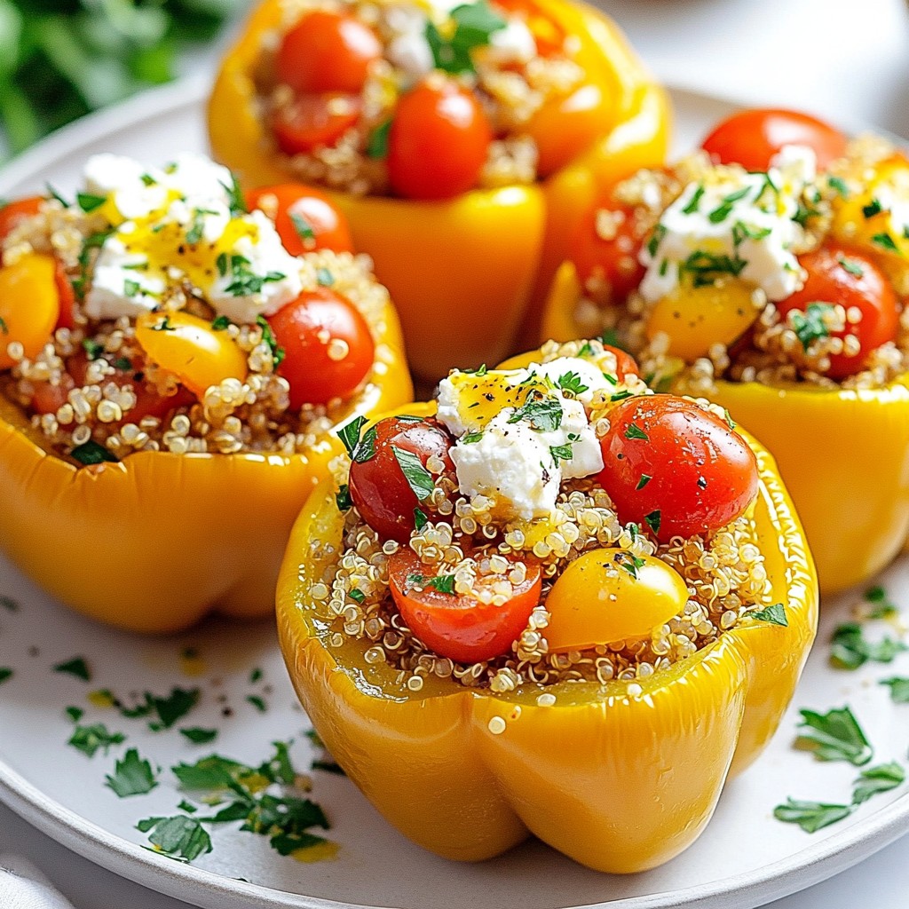 Mediterranean Quinoa Stuffed Peppers Flavor Boost