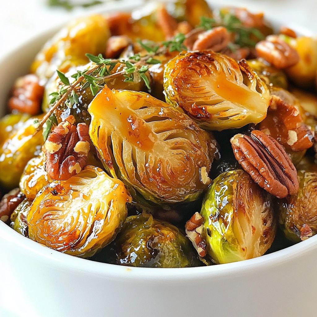 Maple Roasted Brussels Sprouts Delicious Side Dish