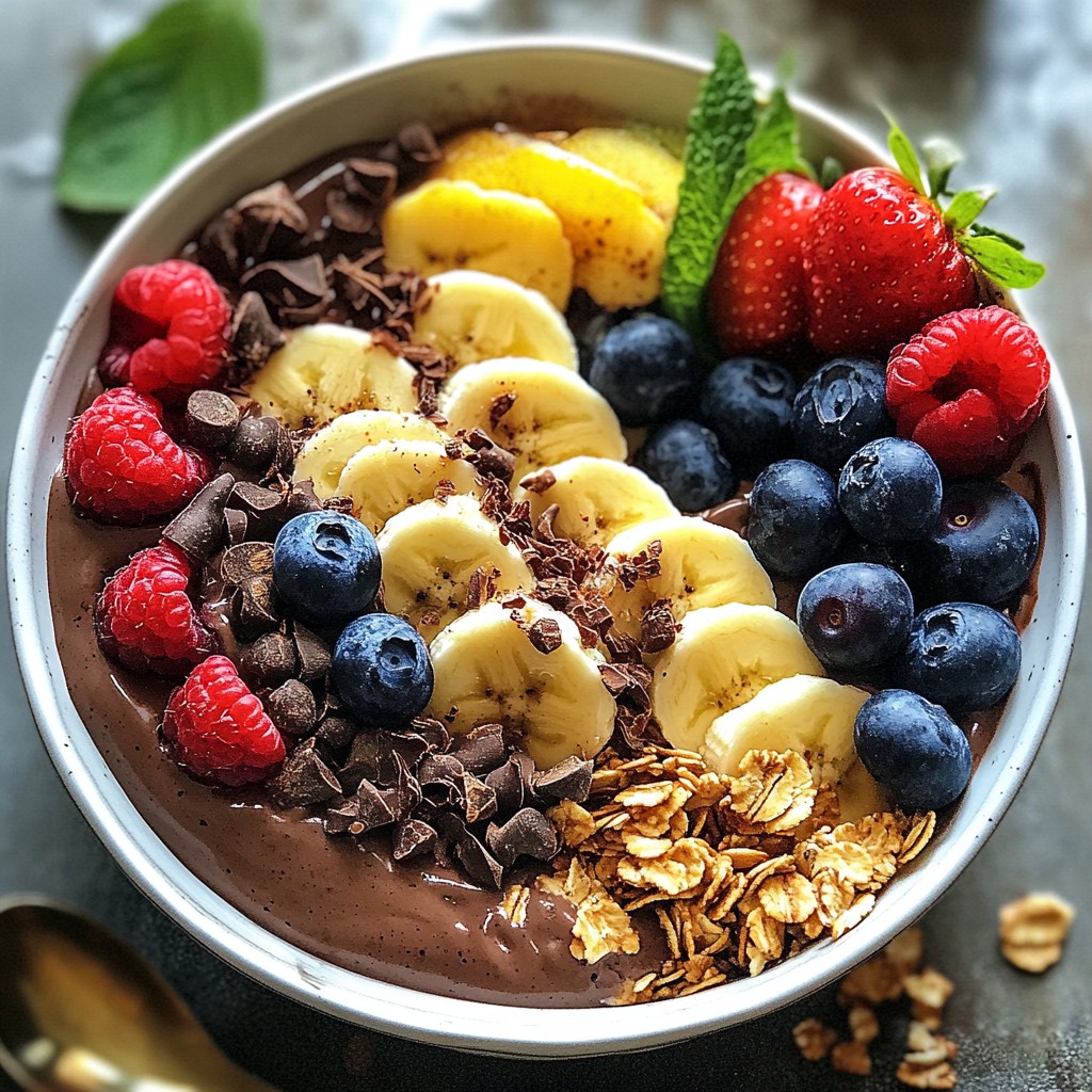 Chocolate Peanut Butter Acai Bowl Energizing Delight